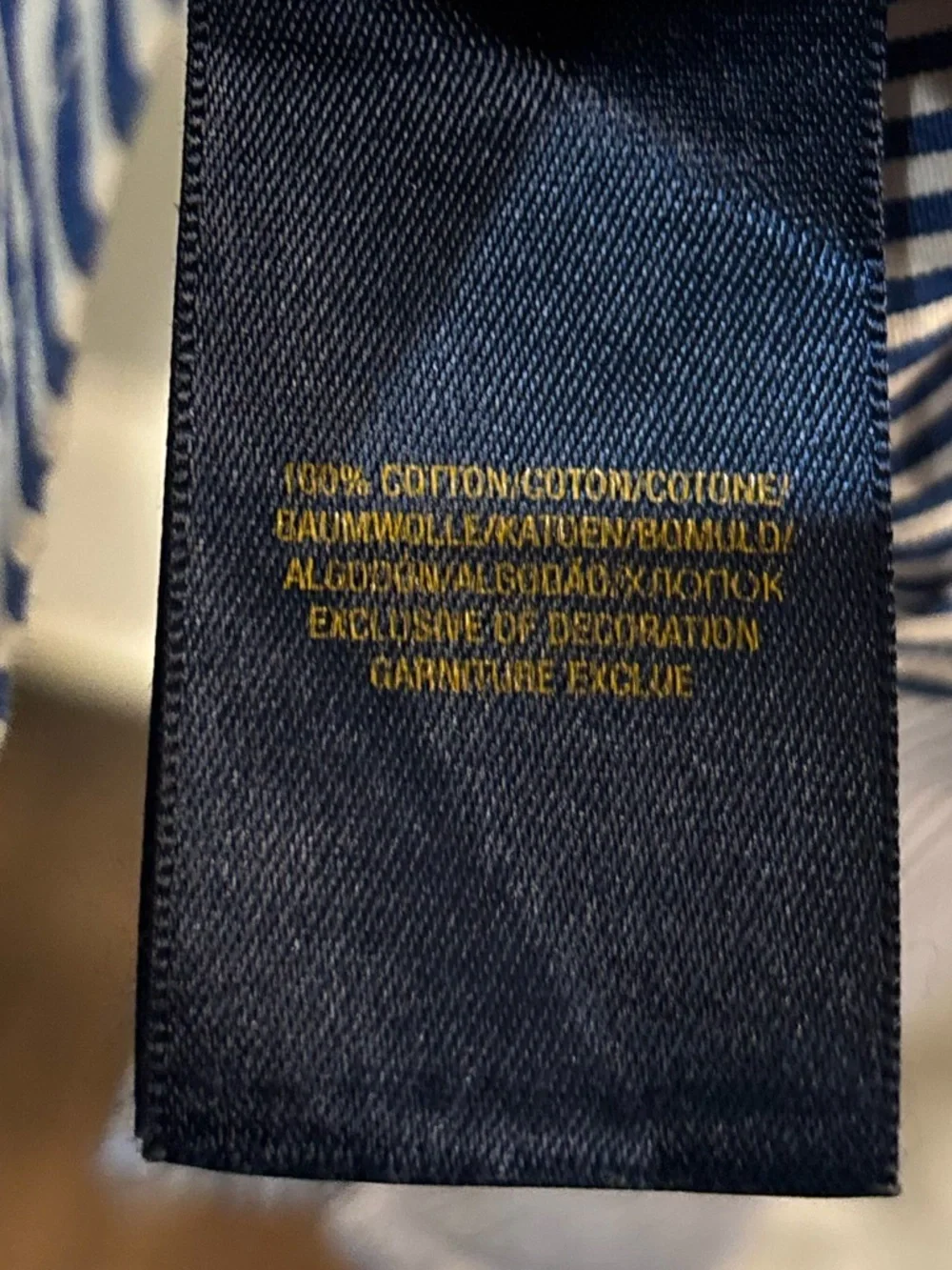 Polo Ralph Lauren boys blue & White Striped Button-Down Shirt size 10